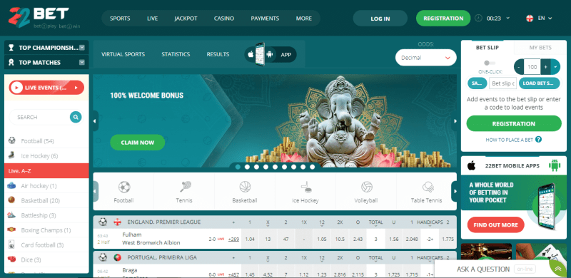22bet: The Premier Site For Casino Gaming And Sports Betting