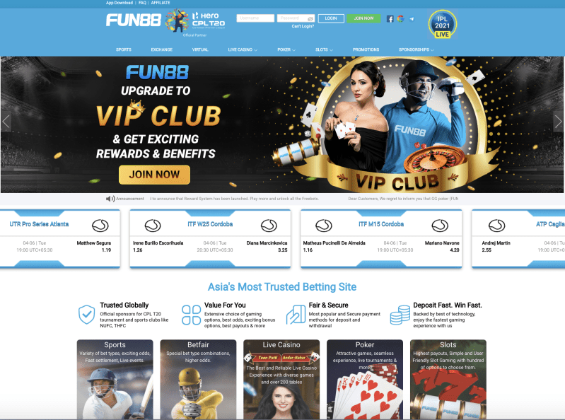 Betting On Fun88