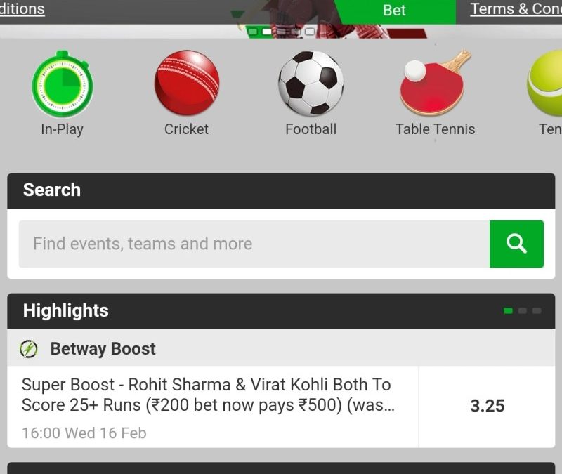 Betway Betting