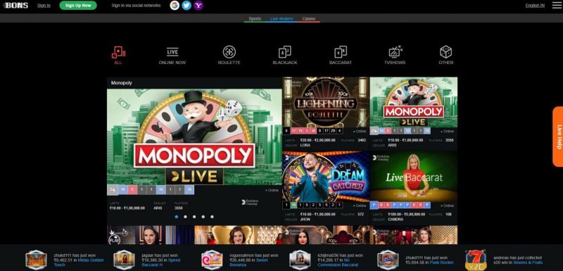 Bons Casino India: The Best Place For Casino Fans To Play Online!
