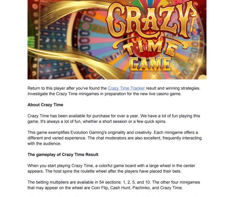 Crazy Time Results