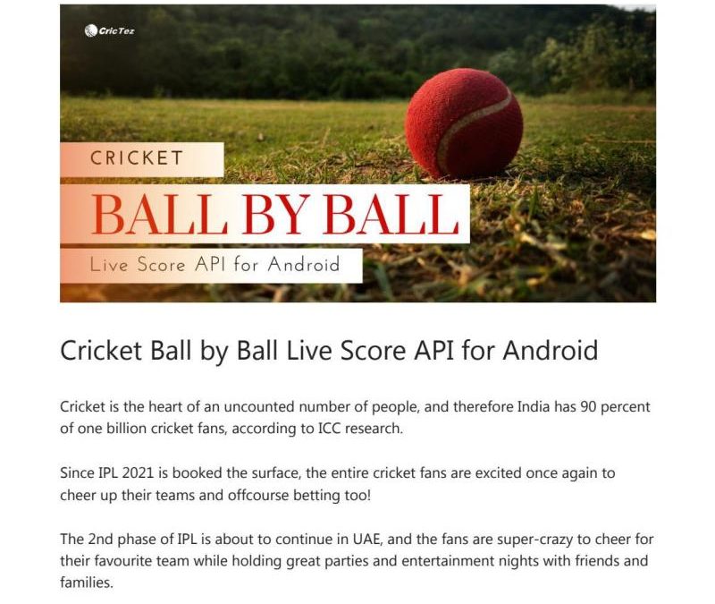 Cricket Live Ball By Ball