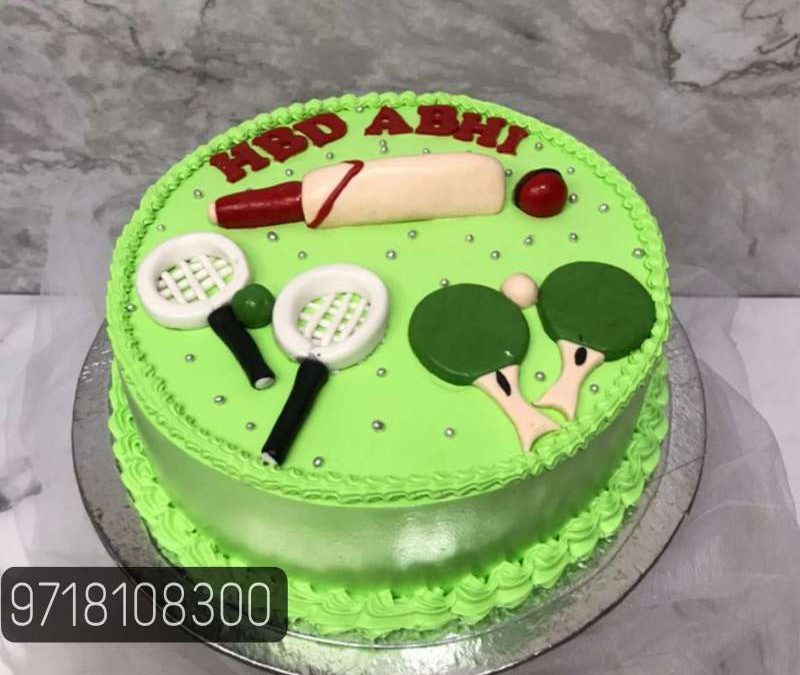 Cricket Theme Cake