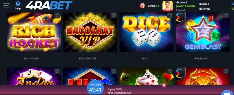 Experience The Thrill Of Casino Gaming With 4rabet