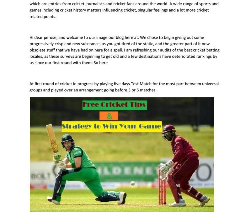 Free Cricket Tips