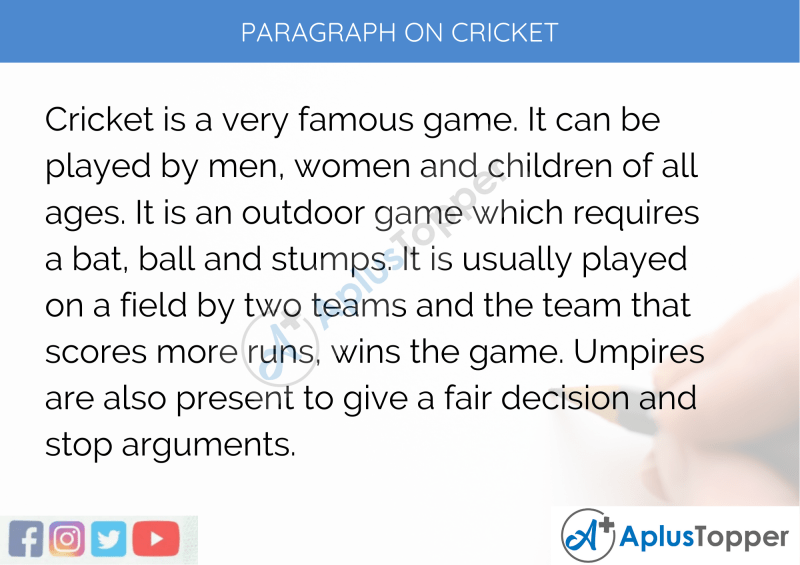 Information About Cricket In English