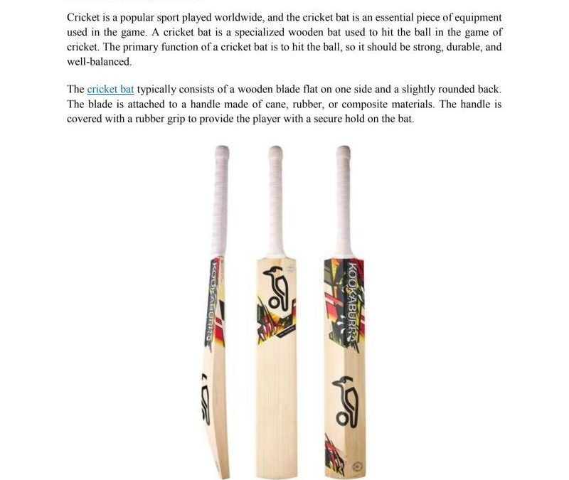 Introduction Of Cricket