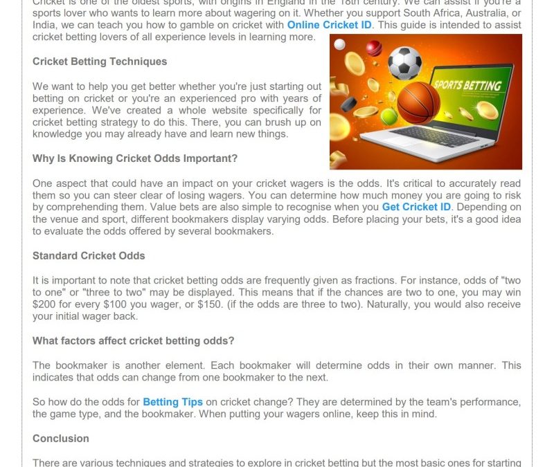 Live Cricket Betting Odds