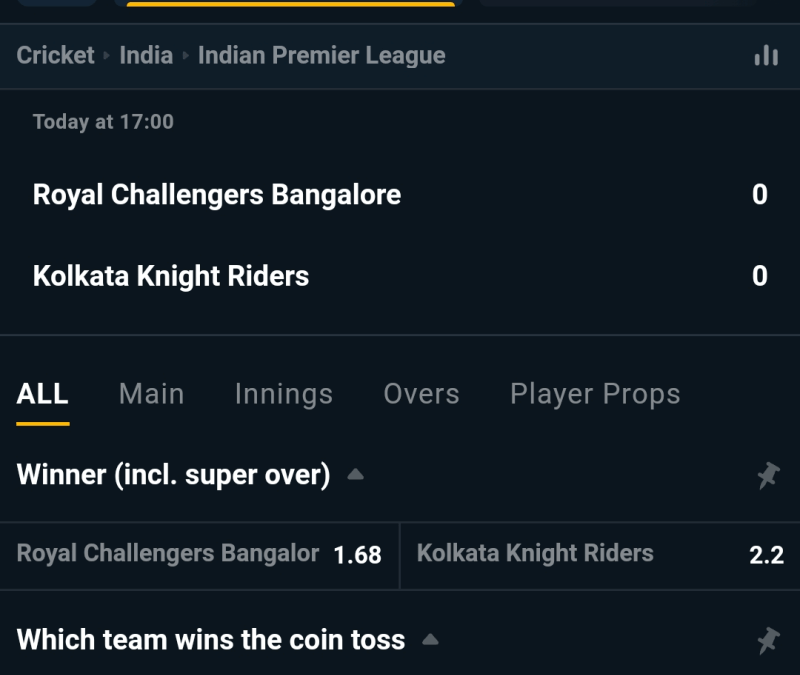 Live Cricket Odds