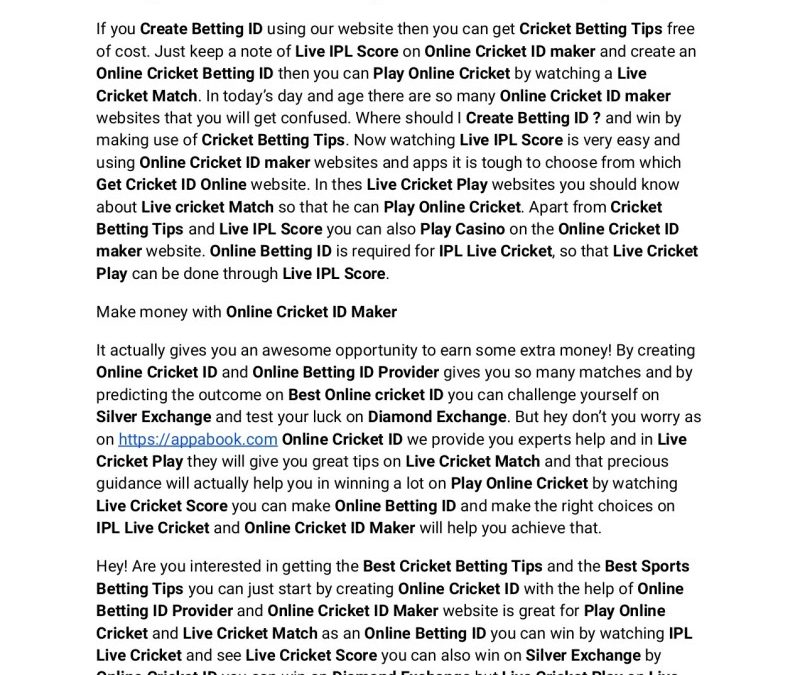 Online Betting Cricket Tips