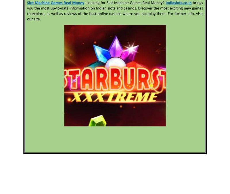 Online Slot Games For Real Cash