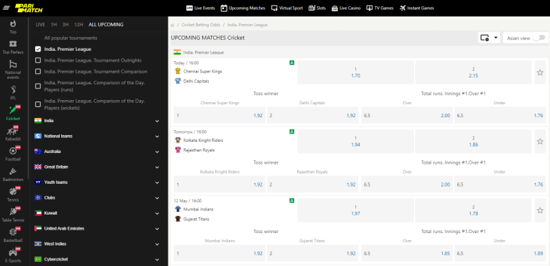 Betting Rate Cricket