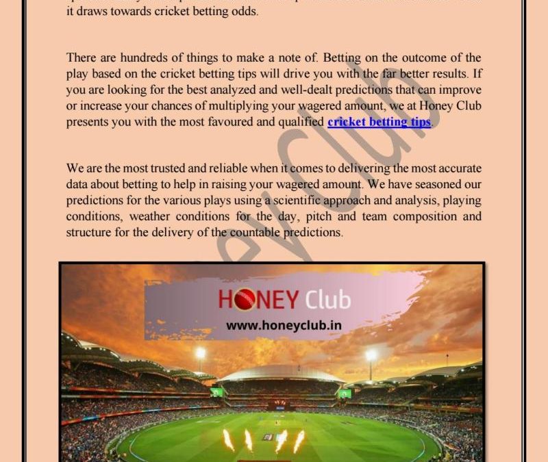 Cricket Betting Rates