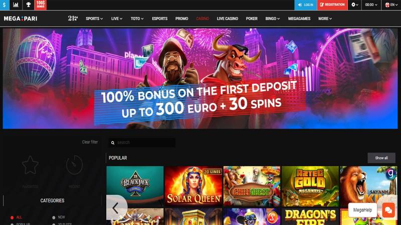 Experience The Best Casino Games At Megapari