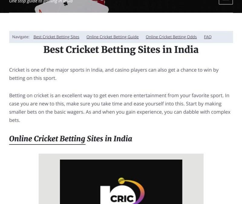 Experience The Best Casino Gaming Action At 10cric, India’s Top Site