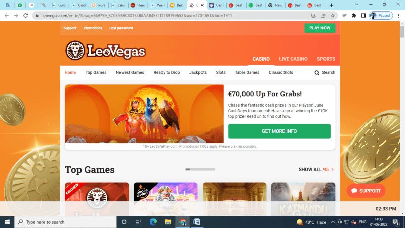 Experience Unmatched Gaming Action With Leovegas India