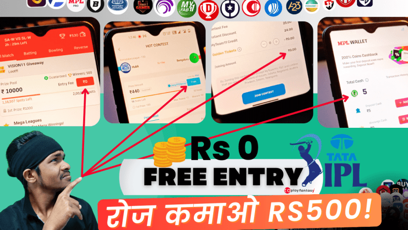 Free Entry Fantasy Cricket App 2022