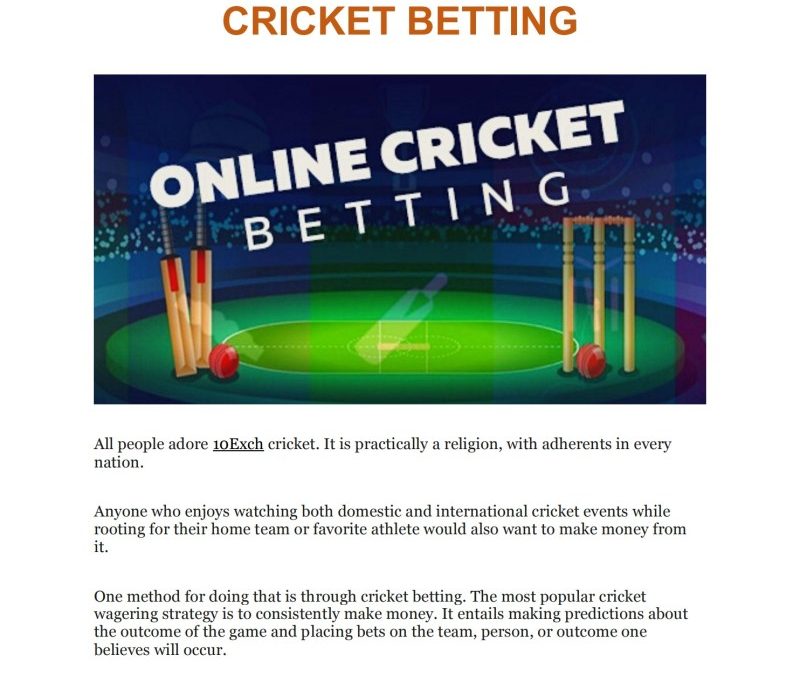 How To Bet On Cricket Online