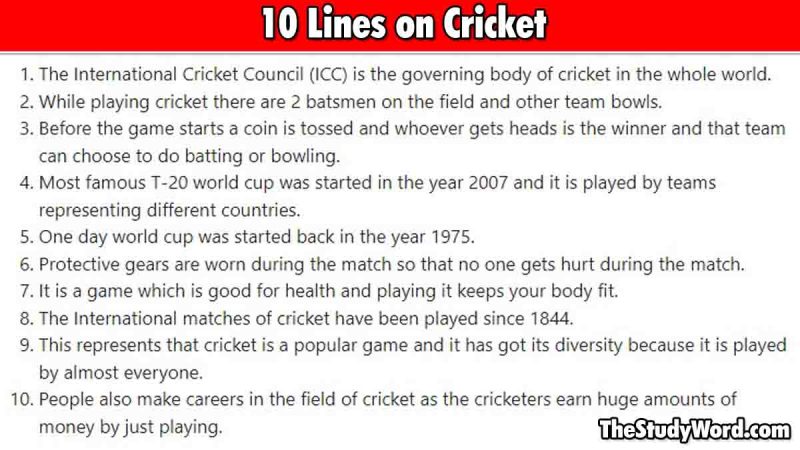 My Favourite Sport Cricket Essay