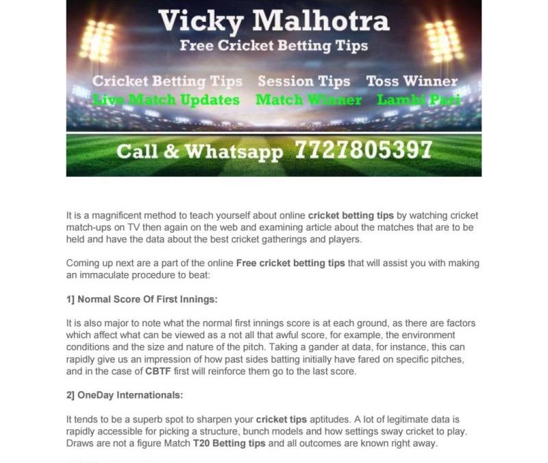 Online Betting Tips Cricket