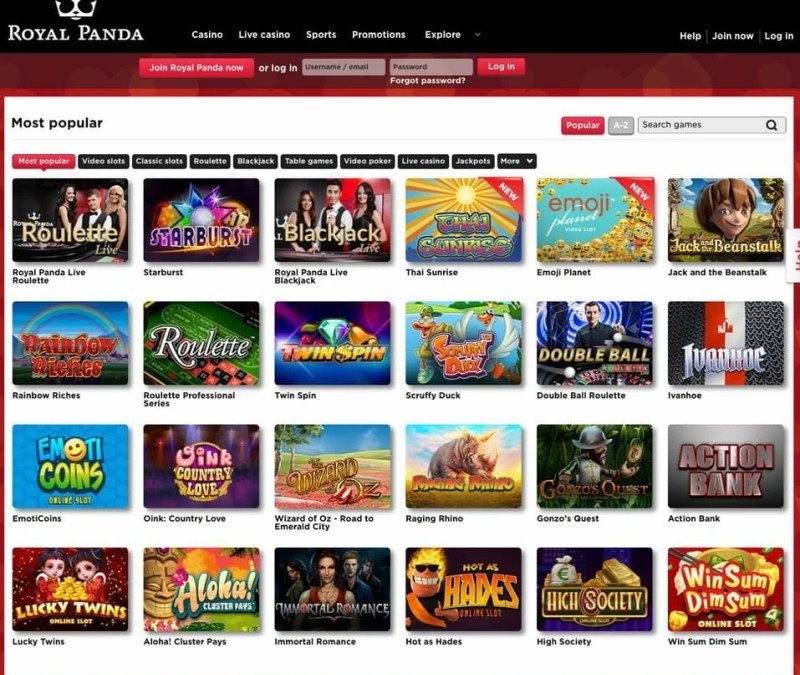 Play To Win Big At Royal Panda’s Casino And Sports Betting Site